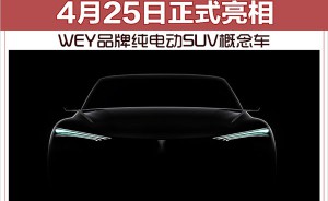 WEY品牌纯电动SUV概念车 4月25日正式亮相