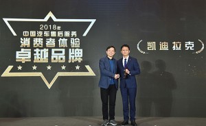 凯迪拉克服务荣膺“2018年中国汽车售后服务消费者体验卓越品牌”大奖